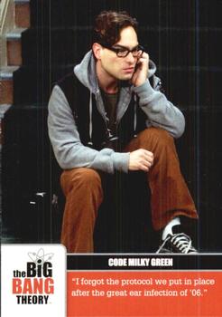 2012 Cryptozoic The Big Bang Theory Seasons 1 & 2 #33 Code Milky Green Front