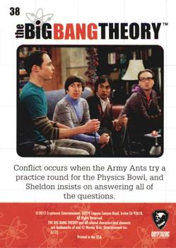 2012 Cryptozoic The Big Bang Theory Seasons 1 & 2 #38 Metaphors Back