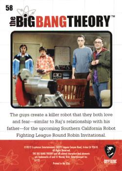 2012 Cryptozoic The Big Bang Theory Seasons 1 & 2 #58 MONTE Back