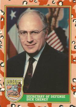 1991 Topps Desert Storm Glossy #3 Secretary of Defense Dick Cheney Front
