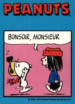 1992 ProSport Specialties Peanuts Classics #4 Bonsoir, Monsieur Front