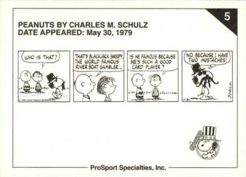 1992 ProSport Specialties Peanuts Classics #5 No. Because I have two mustaches Back