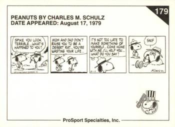 1992 ProSport Specialties Peanuts Classics #179 Snif Back