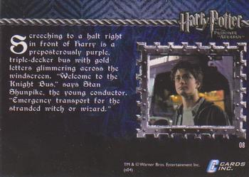 2004 Cards Inc. Harry Potter and the Prisoner of Azkaban #8 The Knight Bus Appears Back