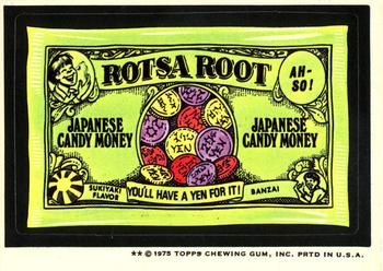 1975 Topps Wacky Packages 14th Series #NNO Rotsa Root Candy Front