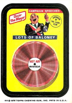 1975 Topps Wacky Packages 14th Series #NNO Oscar Mayor Baloney Front
