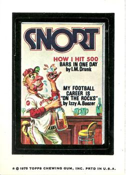 1975 Topps Wacky Packages 14th Series #NNO Snort Magazine Front
