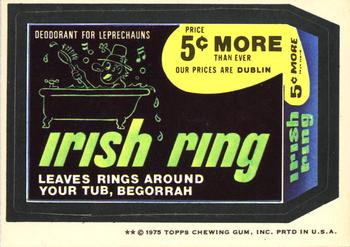 1975 Topps Wacky Packages 14th Series #NNO Irish Ring Soap Front
