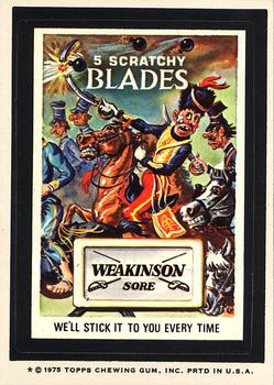 1975 Topps Wacky Packages 14th Series #NNO Weakinson Blades Front