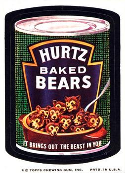 1974 Topps Wacky Packages 7th Series #NNO Hurtz Baked Bears Front