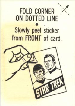 1976 Topps Star Trek - Stickers #7 Ensign Chekov Back