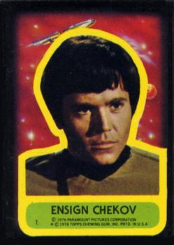 1976 Topps Star Trek - Stickers #7 Ensign Chekov Front