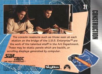 1994 SkyBox The Making of Star Trek: The Next Generation #27 Push a Button Back