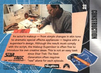 1994 SkyBox The Making of Star Trek: The Next Generation #33 Making It Up Back