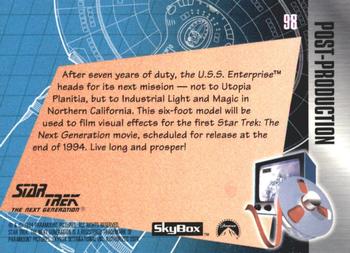 1994 SkyBox The Making of Star Trek: The Next Generation #98 The Adventure Continues... Back