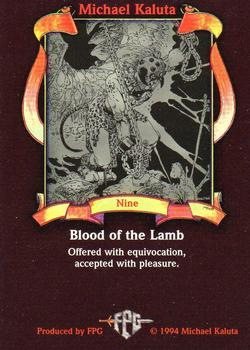 1994 FPG Michael Kaluta #9 Blood of the Lamb Back