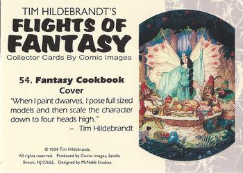 1994 Tim Hildebrandt's: Flights of Fantasy #54 Fantasy Cookbook Cover Back