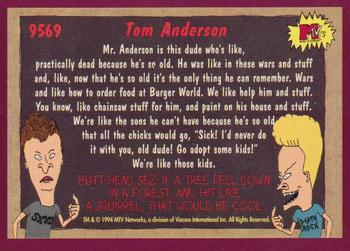 1994 Topps Beavis And Butt-Head #9569 Tom Anderson Back