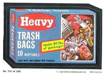 1980 Topps Wacky Packages (3rd Series Rerun) #141 Heavy Trash Bags Front