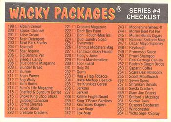 1980 Topps Wacky Packages (4th Series Rerun) #200 Aquax Cleanser Back