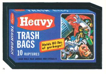 1982 Topps Wacky Packages Stickers #70 Heavy Trash Bags Front