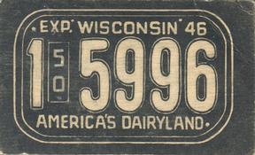 1950 Topps License Plates (R714-12) #28 Wisconsin Front
