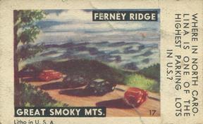 1950 Topps License Plates (R714-12) #17 North Carolina Back