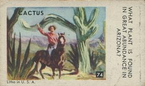 1950 Topps License Plates (R714-12) #74 Arizona Back