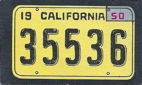 1950 Topps License Plates (R714-12) #72 California Front