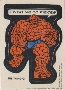 1975 Topps Comic Book Heroes Stickers #NNO The Thing-2 Front