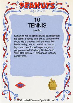 1991 Tuff Stuff Peanuts Preview #10 Tennis Back