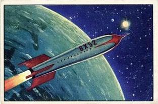 1951 Bowman Jets, Rockets, Spacemen (R701-13) #6 Receding Earth Front