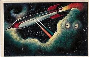 1951 Bowman Jets, Rockets, Spacemen (R701-13) #33 Battling Space Cell Front