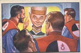 1951 Bowman Jets, Rockets, Spacemen (R701-13) #81 Hypnotized by Brain Men Front