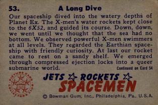 1951 Bowman Jets, Rockets, Spacemen (R701-13) #53 A Long Dive Back