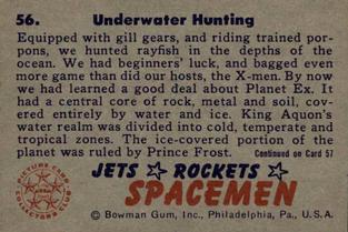 1951 Bowman Jets, Rockets, Spacemen (R701-13) #56 Underwater Hunting Back