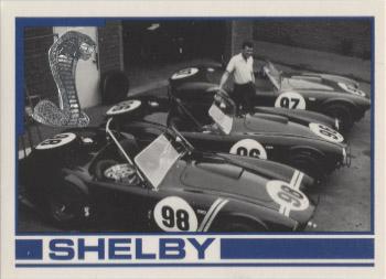 1992 Performance Years Mustang Cards - Shelby Silver Cobra #2 Shelby with AC Cobra race cars Front