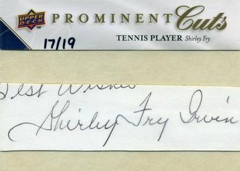 2009 Upper Deck Prominent Cuts - Prominent Cuts #PC-SF Shirley Fry Irvin Front