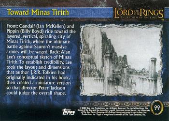 2004 Topps Lord of the Rings: The Return of the King Update #99 Toward Minas Tirith Back