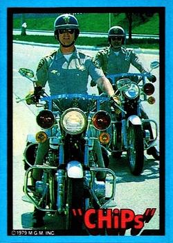 1979 Donruss CHiPs Patrol #4 Jon and Ponch (riding) Front