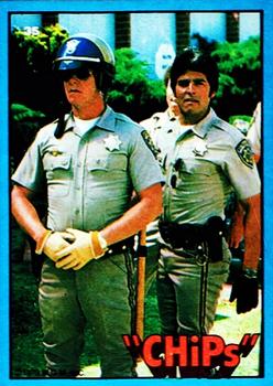 1979 Donruss CHiPs Patrol #35 Jon and Ponch (outside headquarters) Front