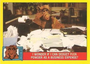 1987 O-Pee-Chee Alf #30 I wonder if I can deduct flea powder as a business expense? Front