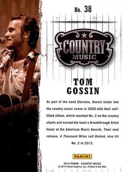 2014 Panini Country Music #38 Tom Gossin Back