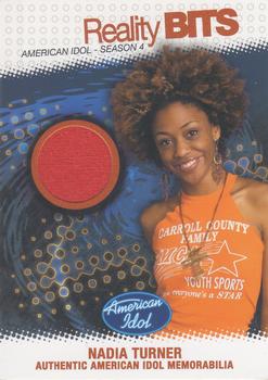 2005 Fleer American Idol Season 4 - Reality Bits Stage-Worn Wardrobe Cards #RB-NT Nadia Turner Front