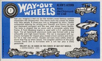 1970 Topps Way-Out Wheels #7 Alvin's Acorn Back