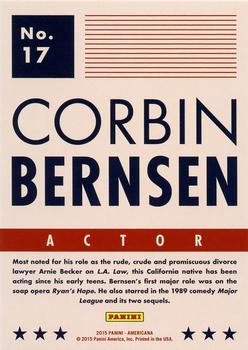 2015 Panini Americana #17 Corbin Bernsen Back