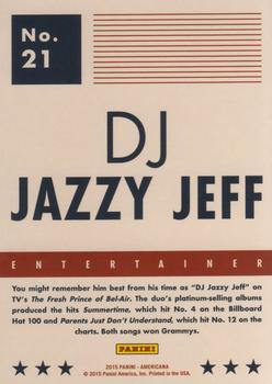 2015 Panini Americana #21 DJ Jazzy Jeff Back