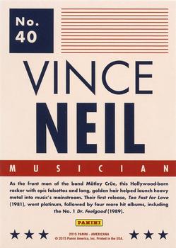 2015 Panini Americana #40 Vince Neil Back