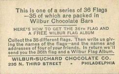 1938 Wilbur-Suchard Flags (R51-2) #NNO Nicaragua Back