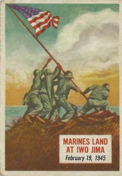 1954 Topps Scoop (R714-19) #36 Marines land at Iwo Jima Front